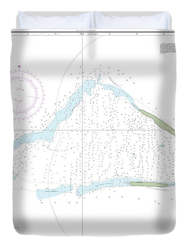 Nautical Chart-83153 United States Possesion Kingman Reef - Duvet Cover