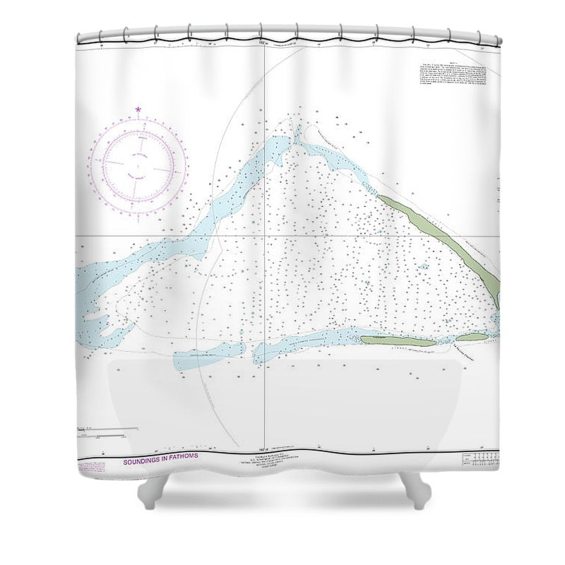 Nautical Chart 83153 United States Possesion Kingman Reef Shower Curtain