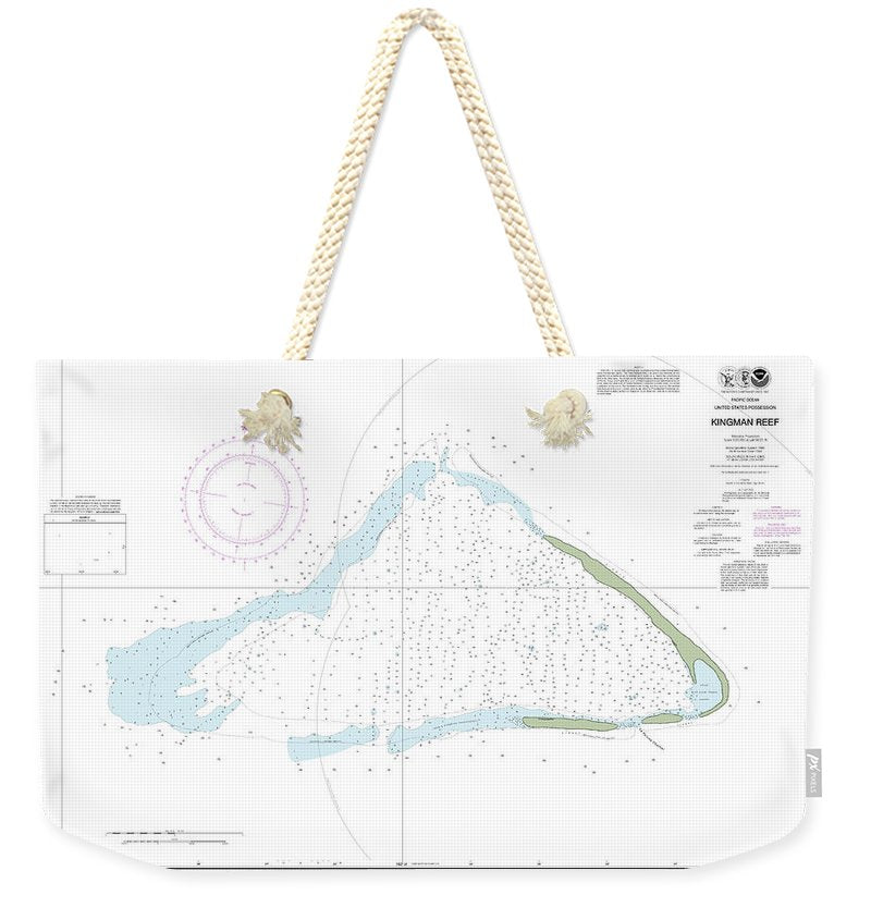 Nautical Chart-83153 United States Possesion Kingman Reef - Weekender Tote Bag