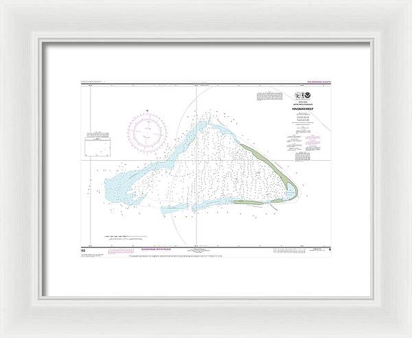 Nautical Chart-83153 United States Possesion Kingman Reef - Framed Print