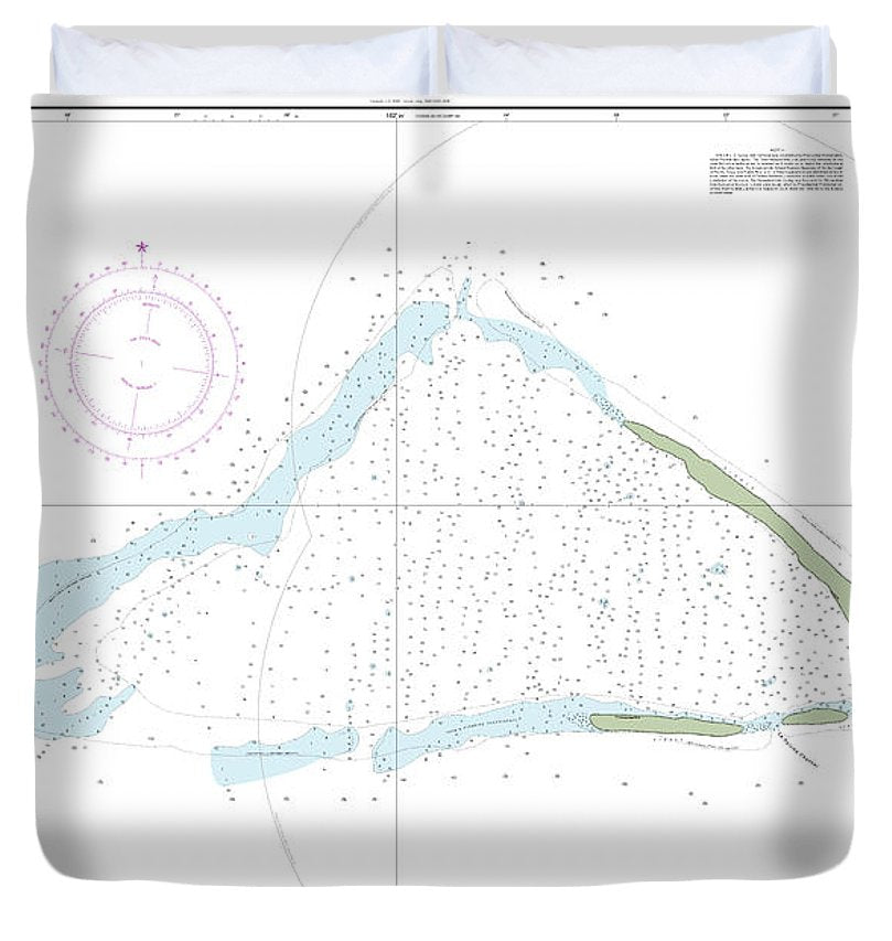 Nautical Chart 83153 United States Possesion Kingman Reef Duvet Cover