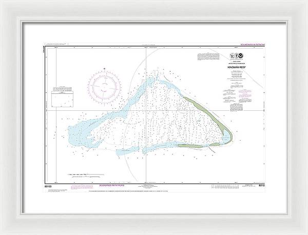 Nautical Chart-83153 United States Possesion Kingman Reef - Framed Print