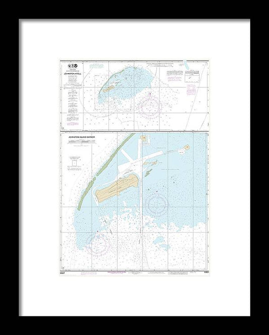 A beuatiful Framed Print of the Nautical Chart-83637 Johnston Atoll, Johnston Island Harbor by SeaKoast