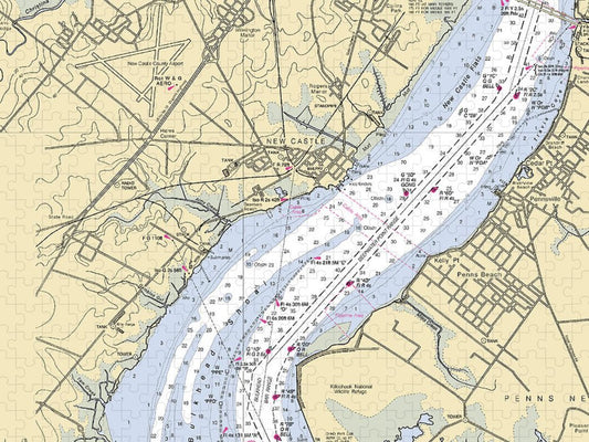 New Castle Delaware Nautical Chart Puzzle