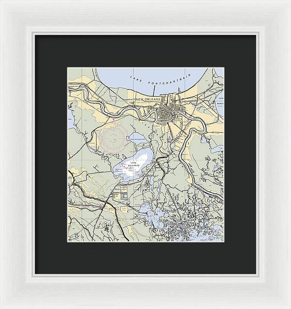 New Orleans Lake Pontchartrain-louisiana Nautical Chart - Framed Print