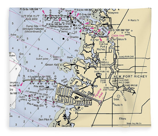 New Port Richey  Florida Nautical Chart _V2 Blanket