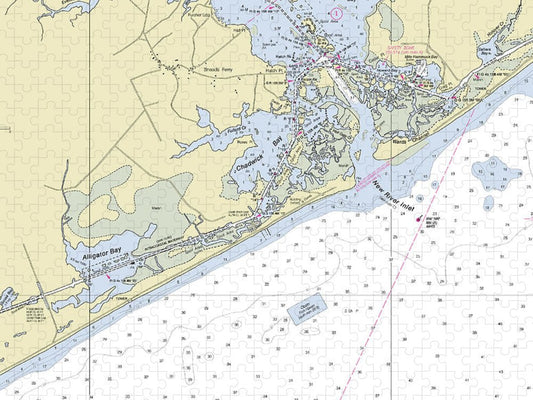 New River Inlet North Carolina Nautical Chart Puzzle