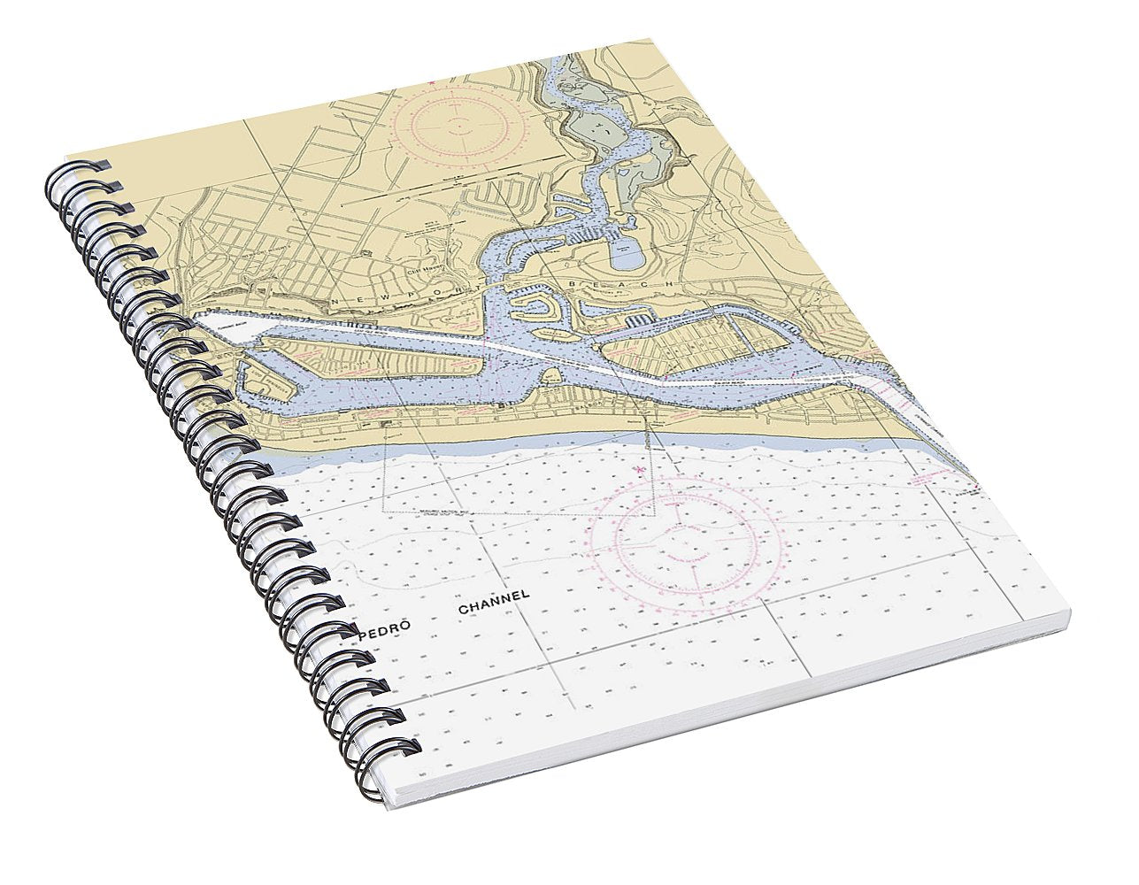Newport Beach -california Nautical Chart _v3 - Spiral Notebook