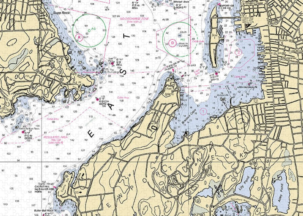 Newport Neck-rhode Island Nautical Chart - Puzzle