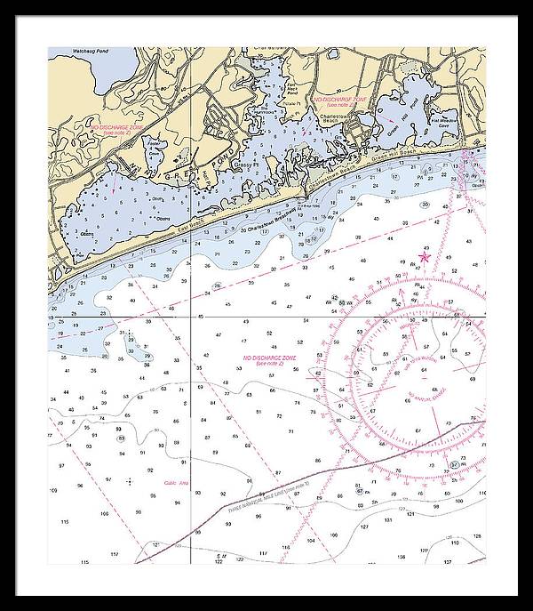 Ninigret Pond-rhode Island Nautical Chart - Framed Print