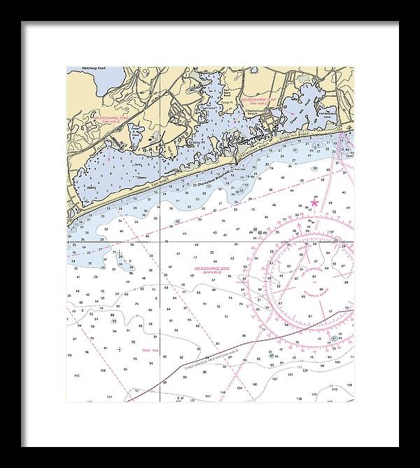 Ninigret Pond-rhode Island Nautical Chart - Framed Print