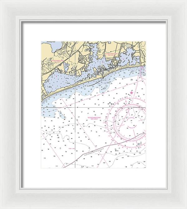 Ninigret Pond-rhode Island Nautical Chart - Framed Print