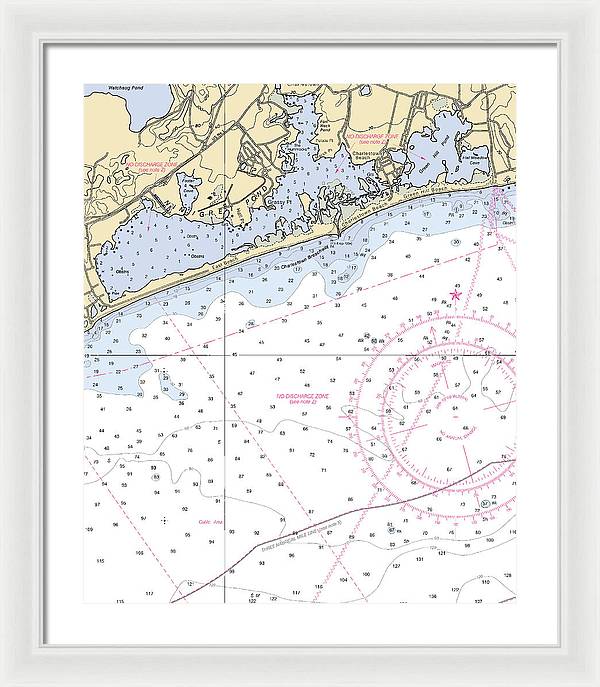 Ninigret Pond-rhode Island Nautical Chart - Framed Print