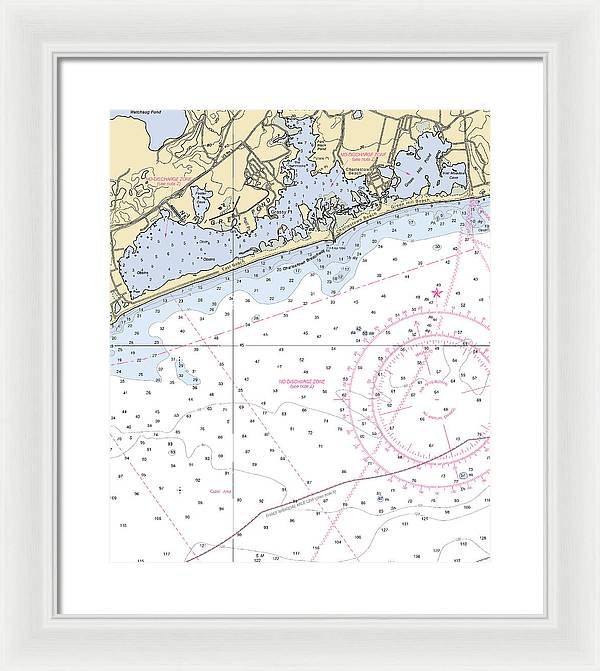 Ninigret Pond-rhode Island Nautical Chart - Framed Print