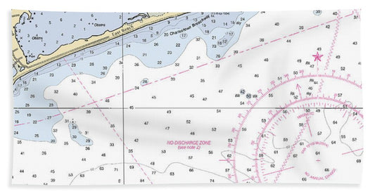 Ninigret Pond-rhode Island Nautical Chart - Beach Towel