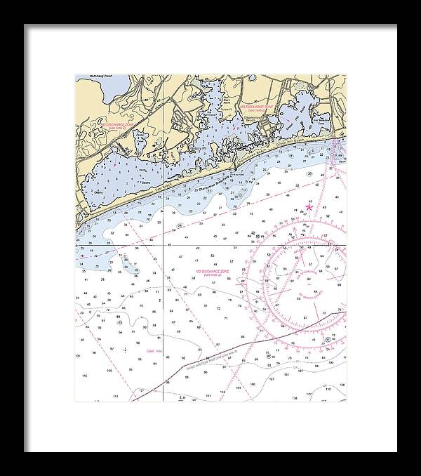 Ninigret Pond-rhode Island Nautical Chart - Framed Print