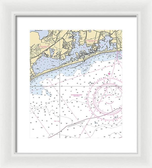 Ninigret Pond-rhode Island Nautical Chart - Framed Print