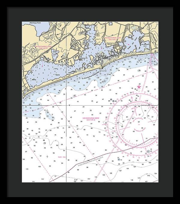 Ninigret Pond-rhode Island Nautical Chart - Framed Print