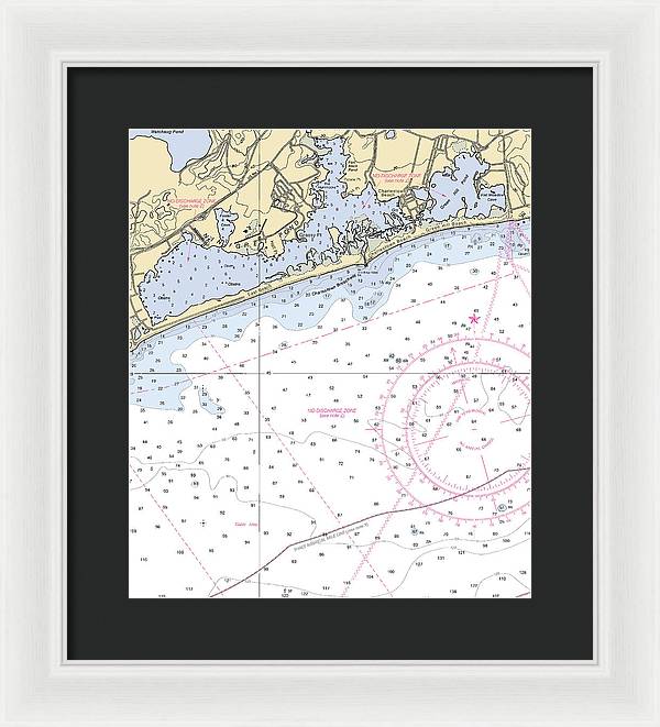 Ninigret Pond-rhode Island Nautical Chart - Framed Print