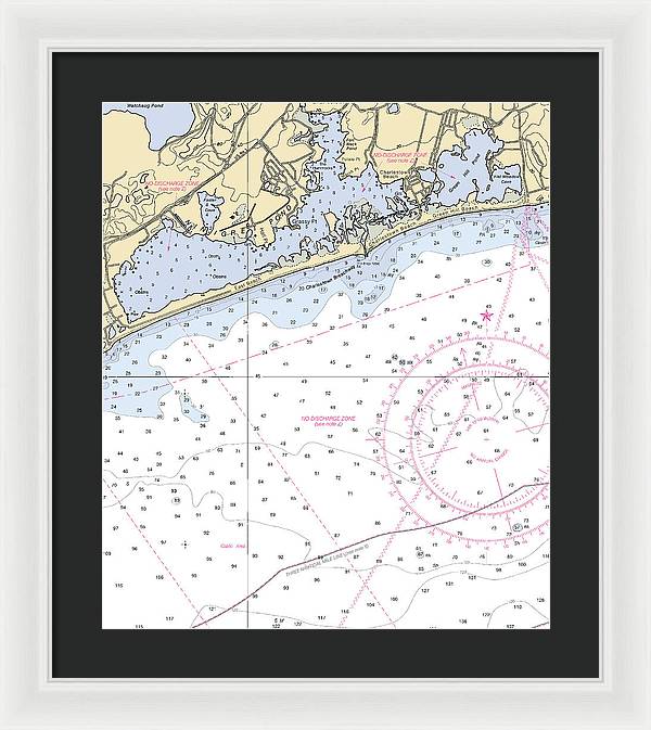 Ninigret Pond-rhode Island Nautical Chart - Framed Print