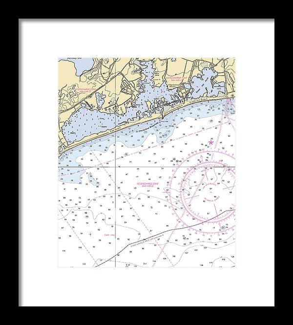 Ninigret Pond-rhode Island Nautical Chart - Framed Print