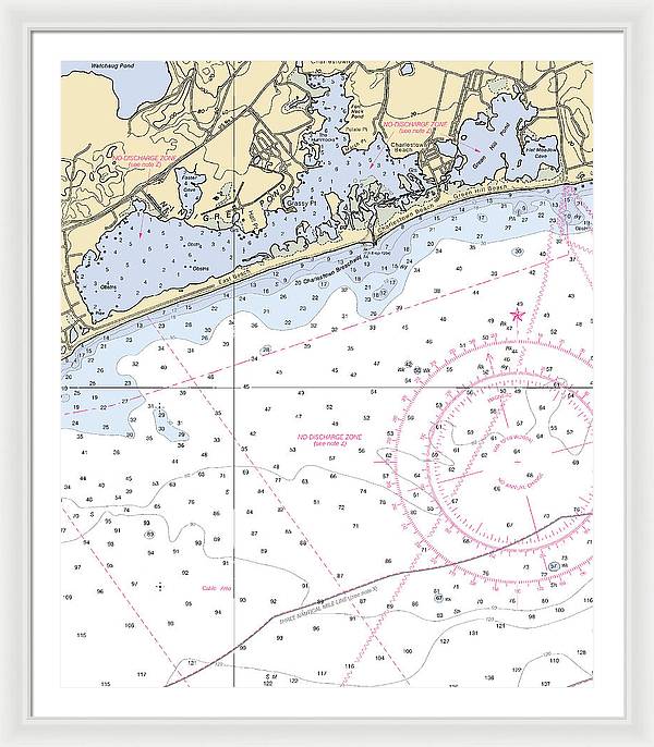 Ninigret Pond-rhode Island Nautical Chart - Framed Print