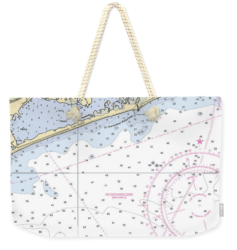 Ninigret Pond-rhode Island Nautical Chart - Weekender Tote Bag