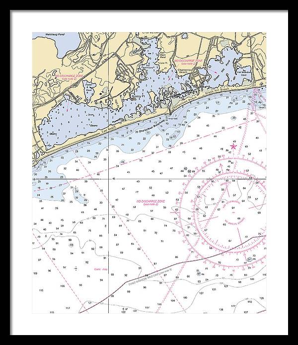 Ninigret Pond-rhode Island Nautical Chart - Framed Print