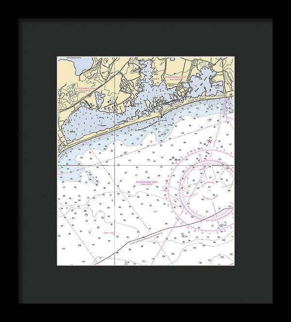 Ninigret Pond-rhode Island Nautical Chart - Framed Print