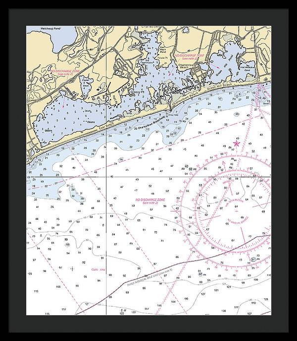 Ninigret Pond-rhode Island Nautical Chart - Framed Print