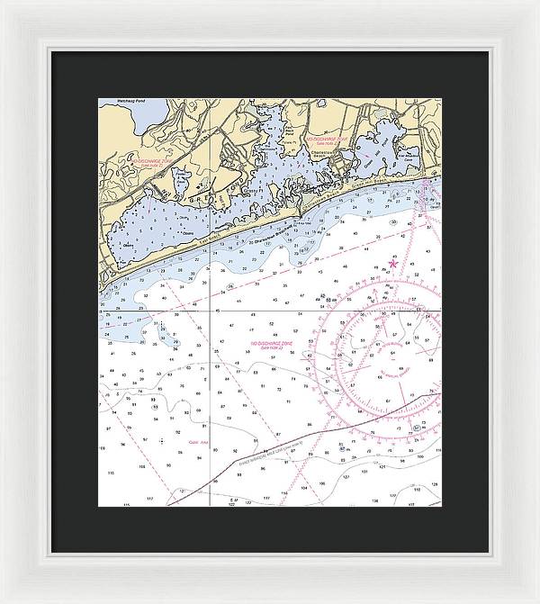 Ninigret Pond-rhode Island Nautical Chart - Framed Print