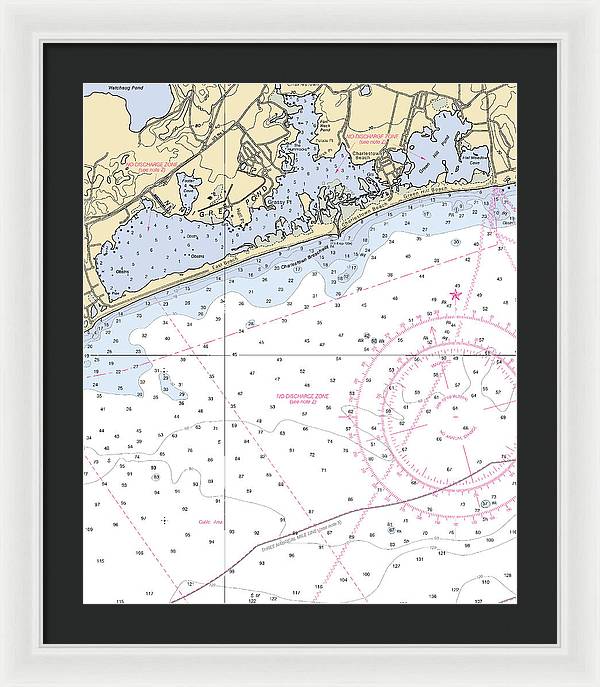 Ninigret Pond-rhode Island Nautical Chart - Framed Print