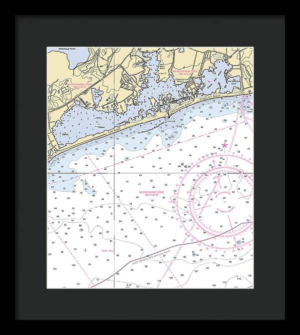 Ninigret Pond-rhode Island Nautical Chart - Framed Print