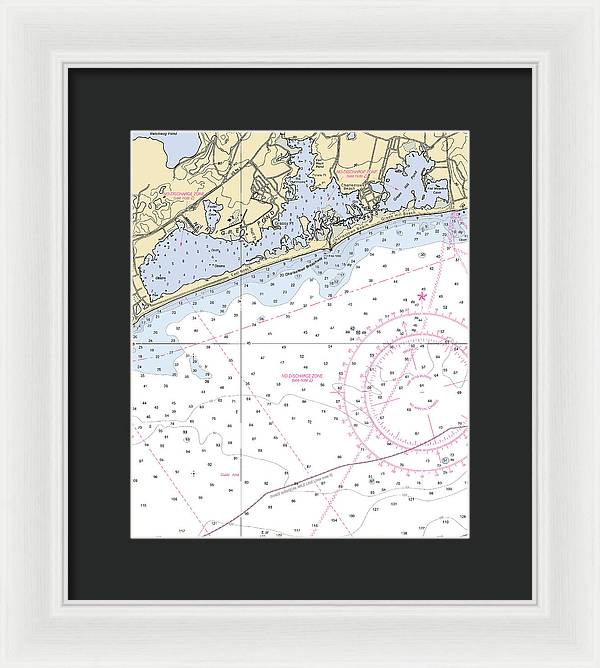 Ninigret Pond-rhode Island Nautical Chart - Framed Print