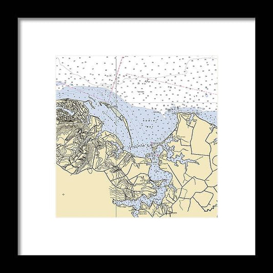 A beuatiful Framed Print of the Nomini Bay-Virginia Nautical Chart by SeaKoast