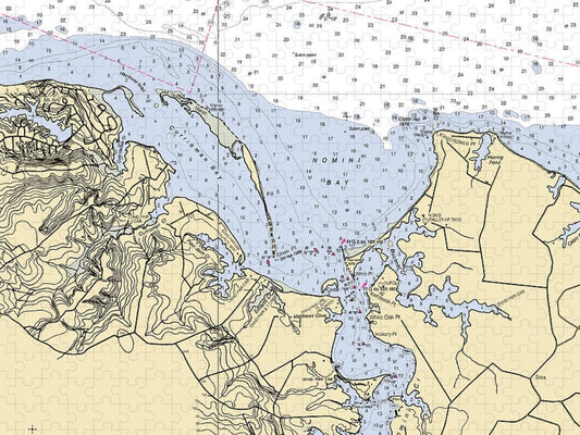 Nomini Bay Virginia Nautical Chart Puzzle