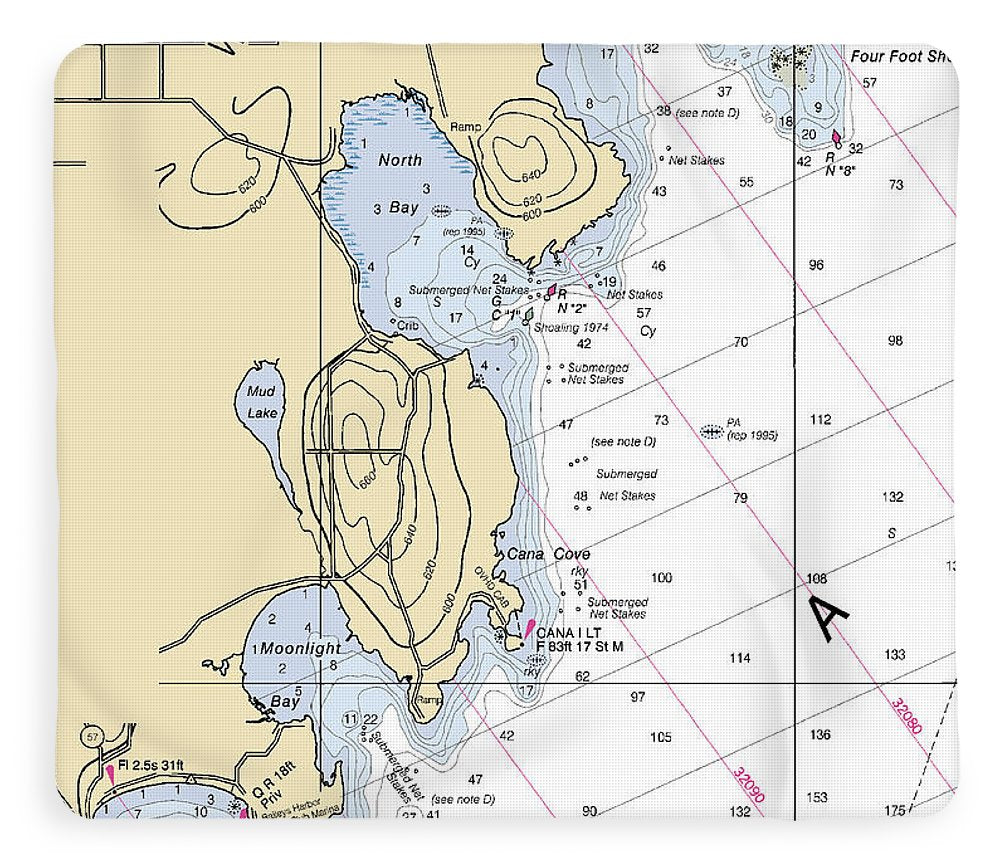 North Bay-lake Michigan Nautical Chart - Blanket