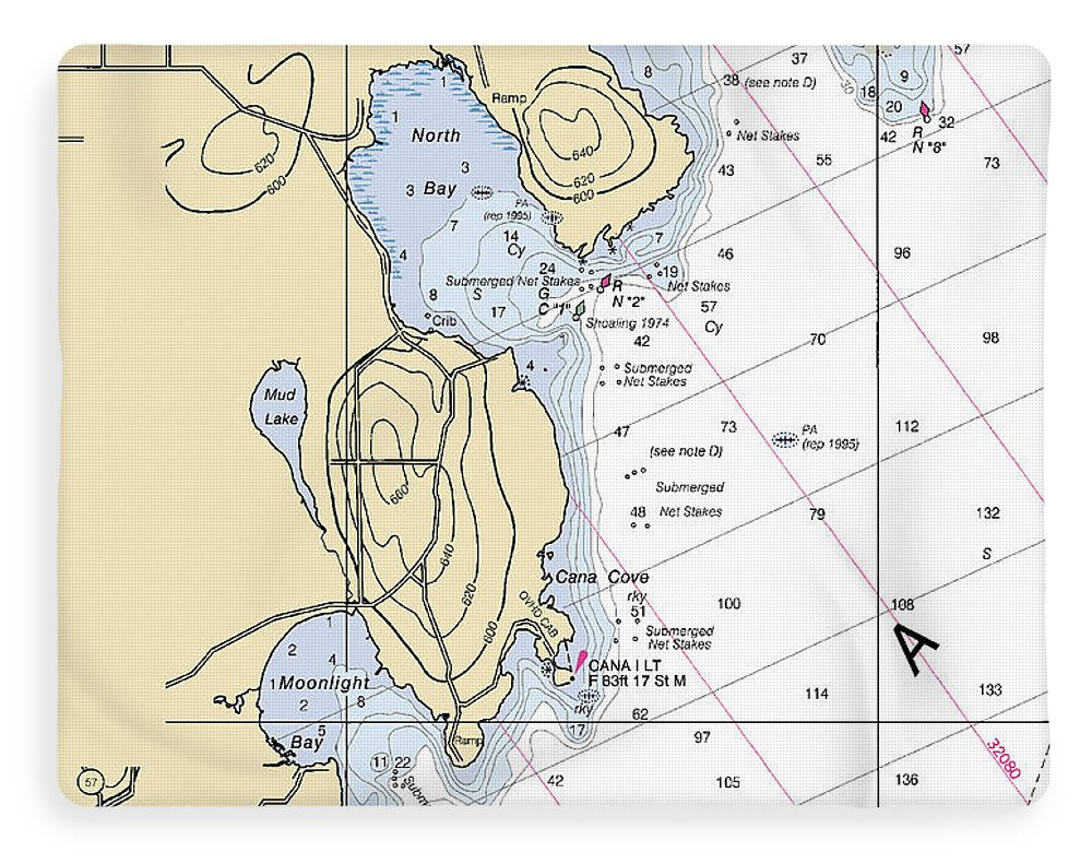 North Bay-lake Michigan Nautical Chart - Blanket