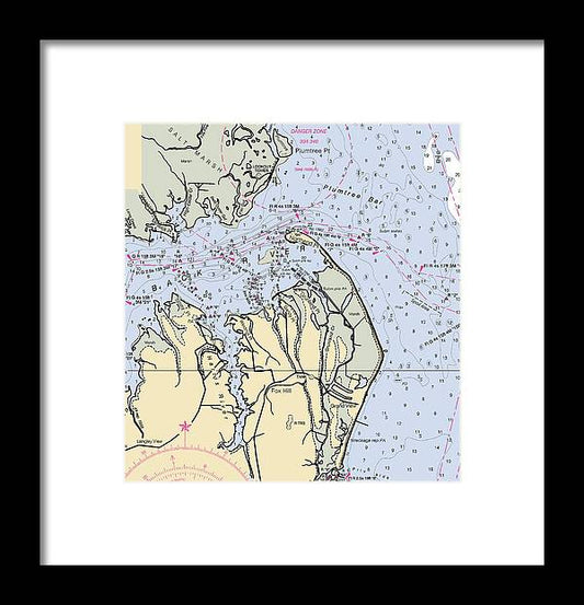 A beuatiful Framed Print of the Northend Point-Virginia Nautical Chart by SeaKoast