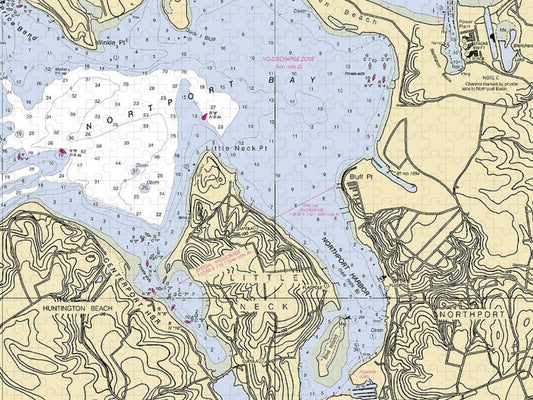 Northport New York Nautical Chart Puzzle