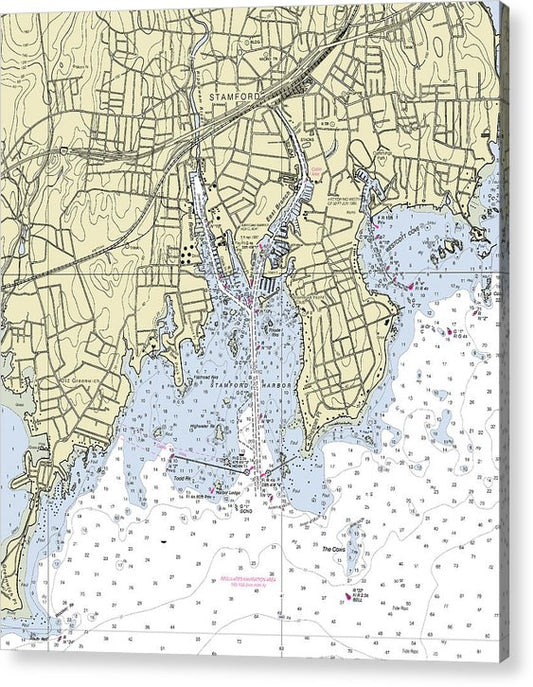 Norwalk Connecticut Nautical Chart  Acrylic Print