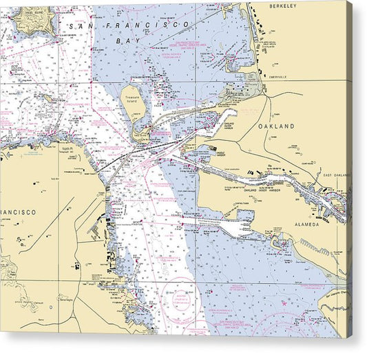 Oakland -California Nautical Chart _V6  Acrylic Print