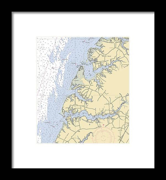 A beuatiful Framed Print of the Occohannock Creek-Virginia Nautical Chart by SeaKoast