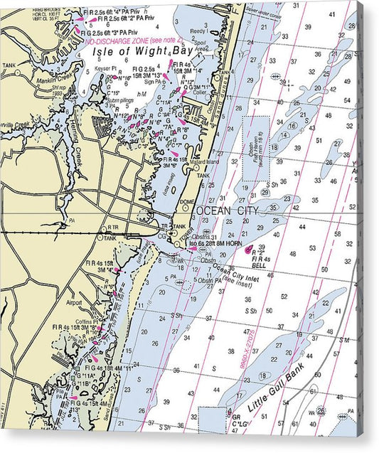 Ocean City Maryland Nautical Chart  Acrylic Print