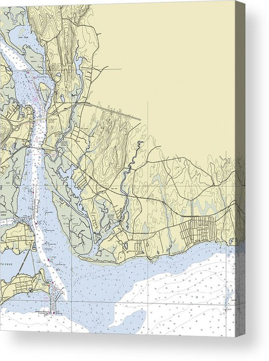 Old Lyme Connecticut Nautical Chart  Acrylic Print