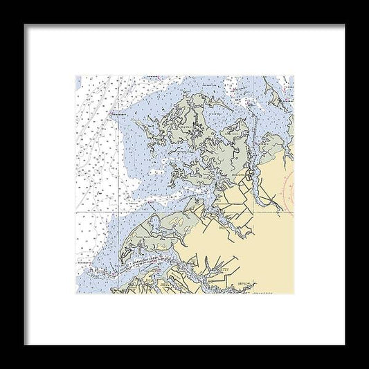 A beuatiful Framed Print of the Onancock Creek-Virginia Nautical Chart by SeaKoast