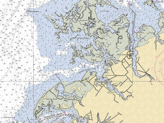 Onancock Creek Virginia Nautical Chart Puzzle