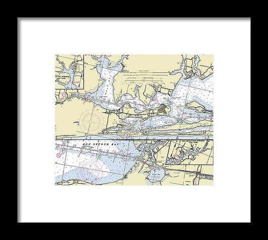 Orange Beach Alabama Nautical Chart - Framed Print