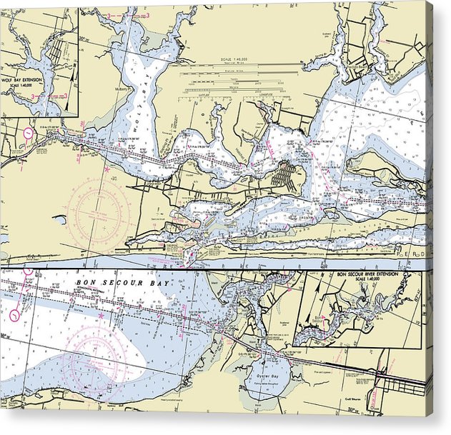 Orange Beach Alabama Nautical Chart  Acrylic Print