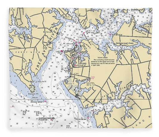Oxford  Maryland Nautical Chart _V2 Blanket